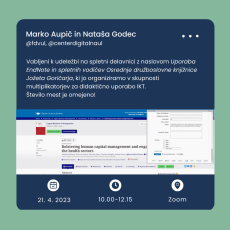 Vabilo na delavnico: Uporaba EndNote online in spletnih vodičev Osrednje družboslovne knjižnice Jožeta Goričarja